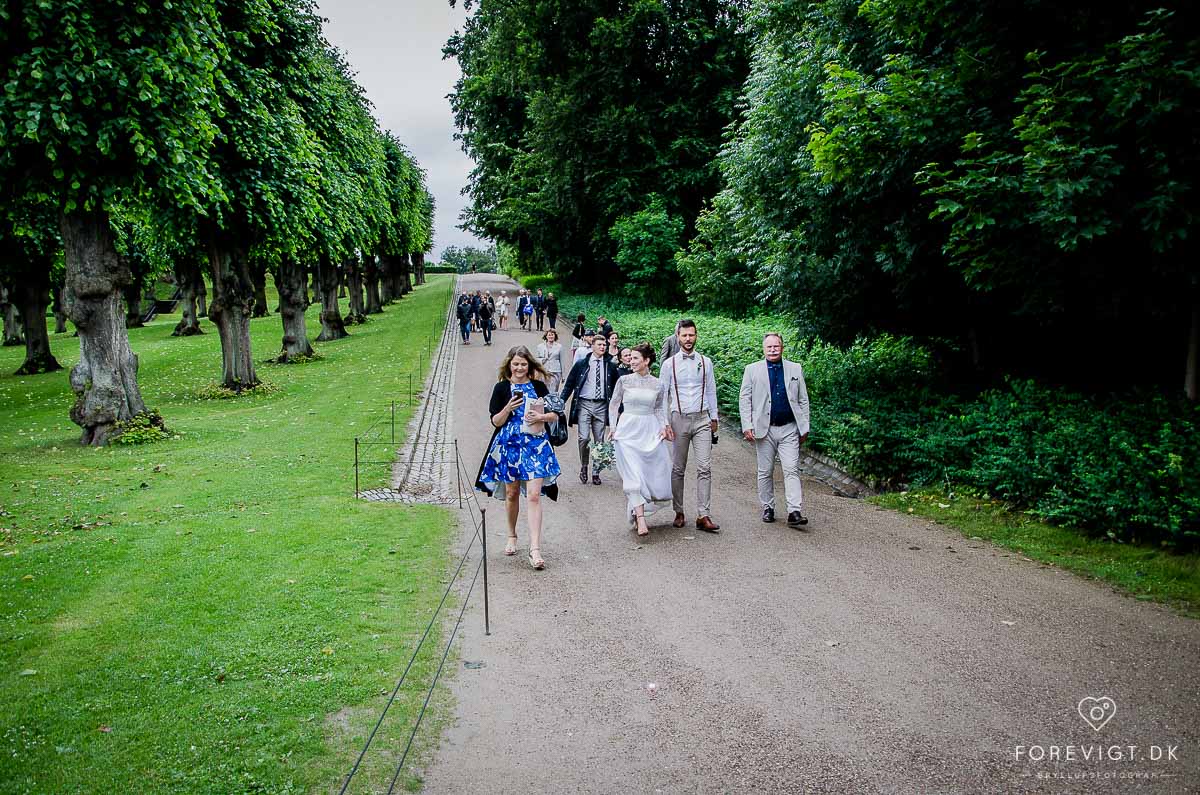 Bryllupsgæster ved Bryllup Frederiksberg have