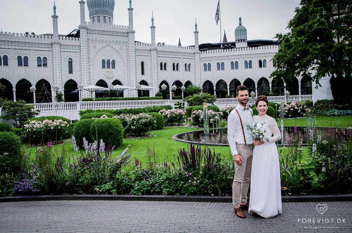 Brudepar i Tivoli KBH