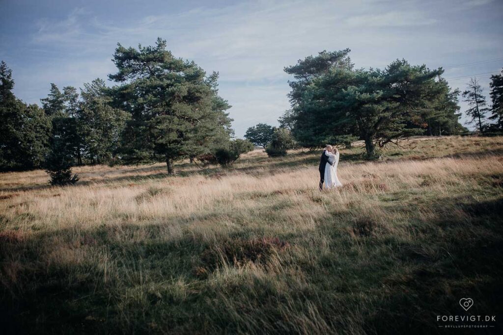 Fotografering af brudepar on location